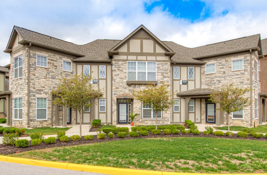 Greenwood townhomes with separate entrances.